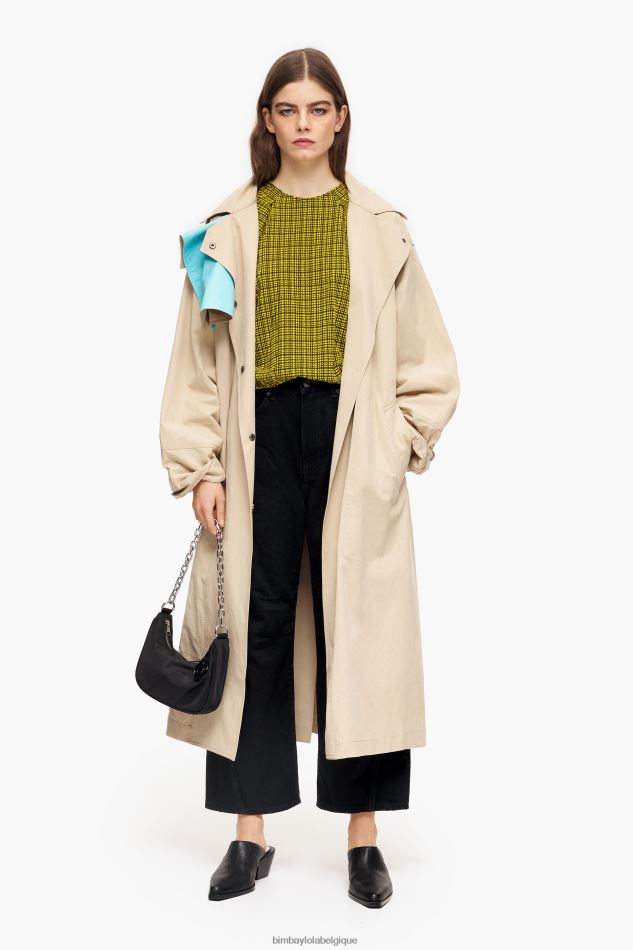 vêtements Bimba Y Lola top carrés vichy jaune HV4486338