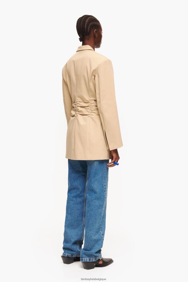 vêtements Bimba Y Lola blazer en coton chameau HV4486468