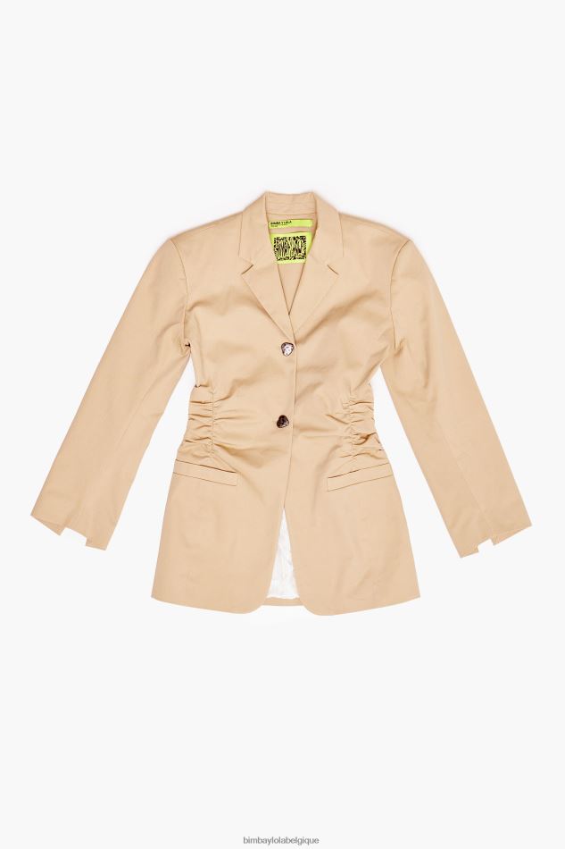 vêtements Bimba Y Lola blazer en coton chameau HV4486468