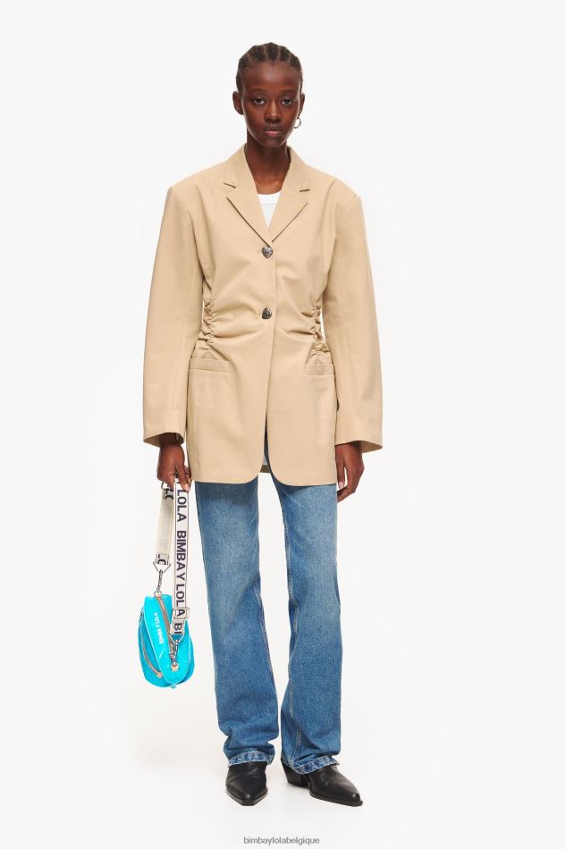 vêtements Bimba Y Lola blazer en coton chameau HV4486468