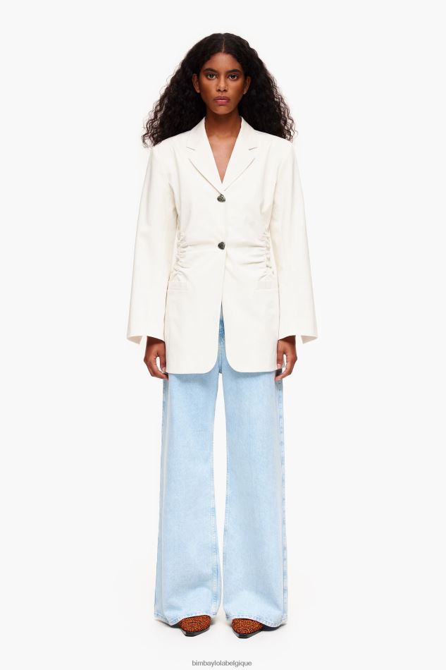 vêtements Bimba Y Lola blazer en coton écru HV4486469