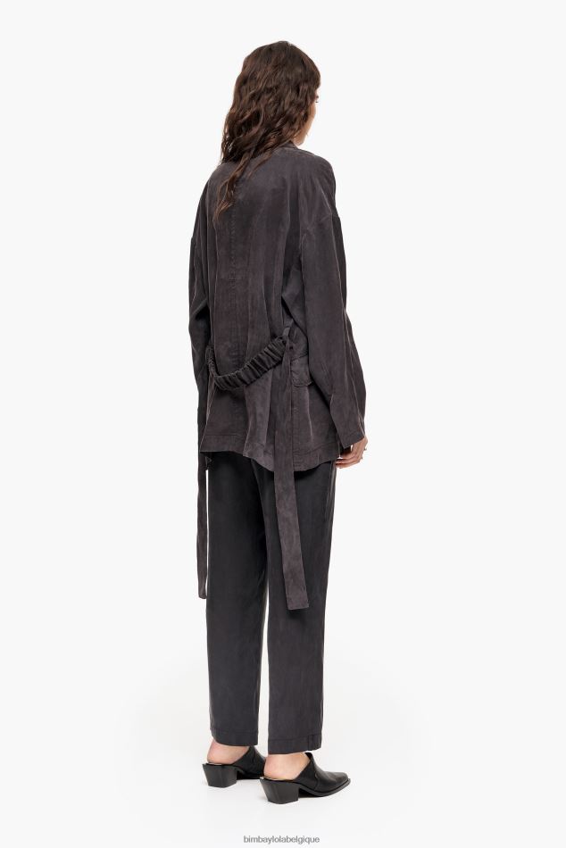 vêtements Bimba Y Lola blazer oversize noir lavé HV4486491