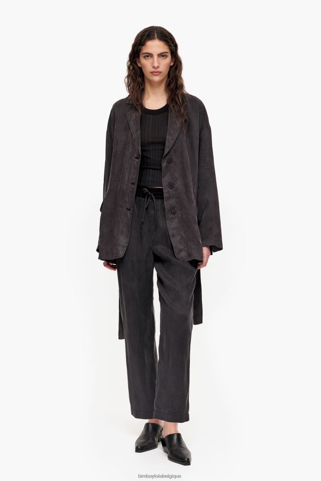 vêtements Bimba Y Lola blazer oversize noir lavé HV4486491