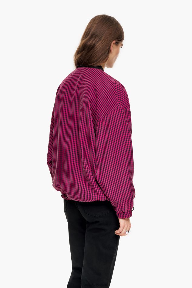 vêtements Bimba Y Lola bomber en cupro vichy fuchsia HV4486471