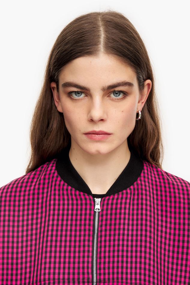 vêtements Bimba Y Lola bomber en cupro vichy fuchsia HV4486471