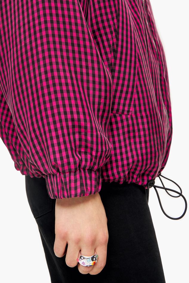 vêtements Bimba Y Lola bomber en cupro vichy fuchsia HV4486471