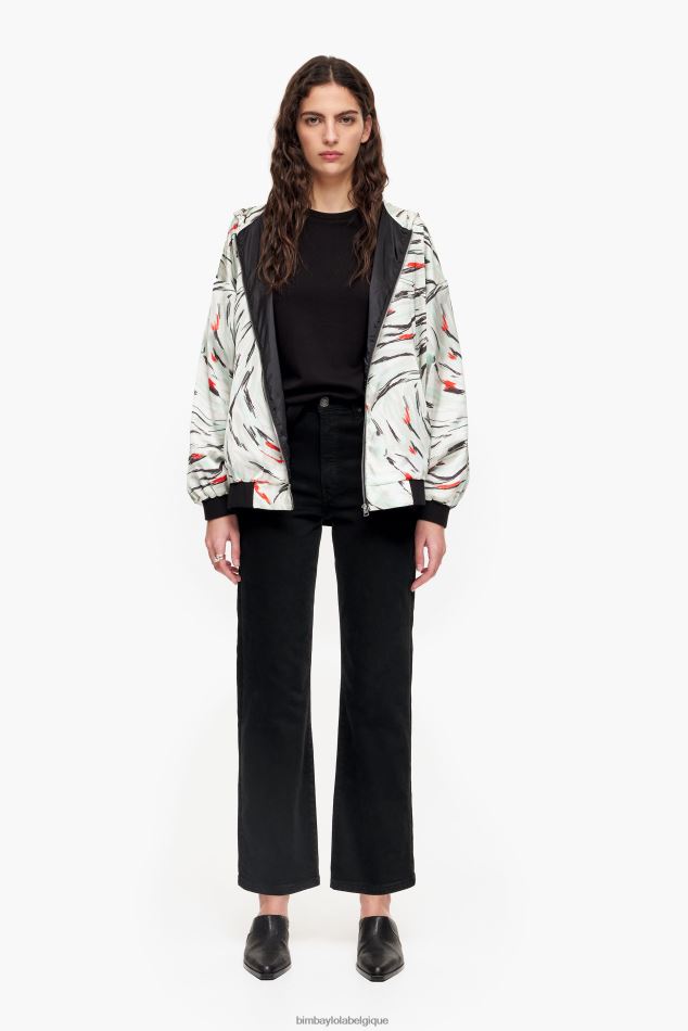 vêtements Bimba Y Lola bomber fluide imprimé ailes de papillon menthe HV4486490