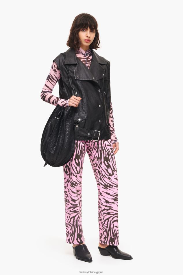 vêtements Bimba Y Lola gilet de motard en cuir noir HV4486477