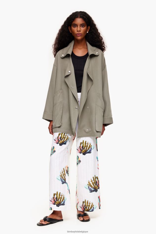 vêtements Bimba Y Lola tranchée fluide kaki HV4486479