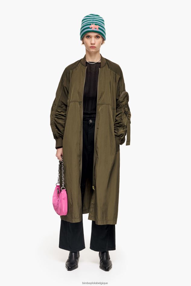 vêtements Bimba Y Lola trench bomber mi-long kaki HV4486472