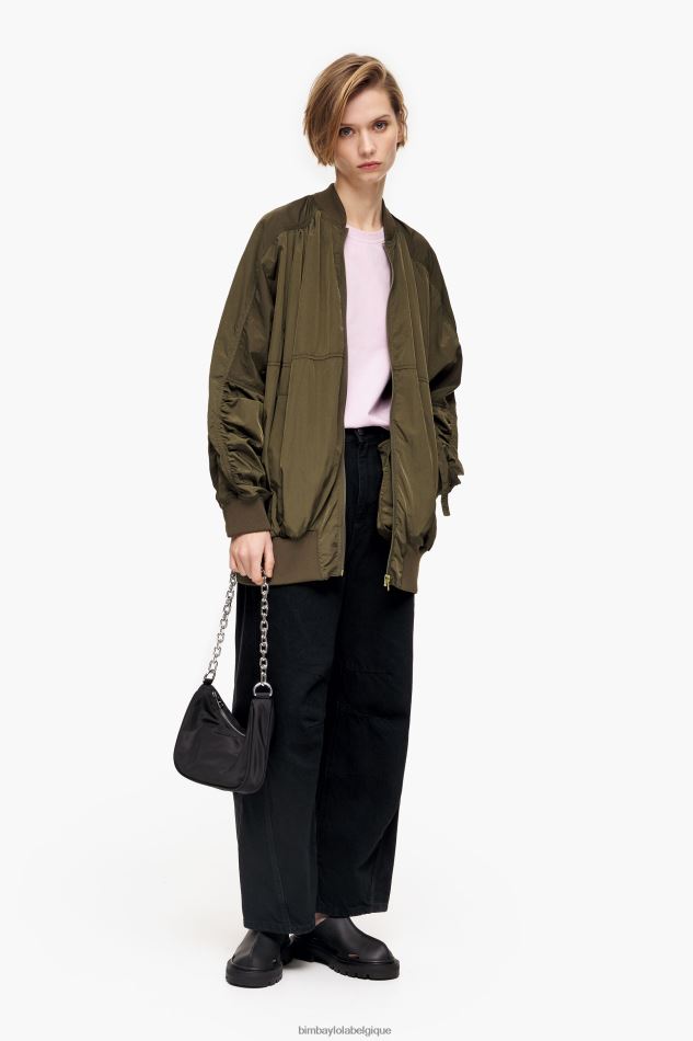 vêtements Bimba Y Lola veste bomber en nylon kaki HV4486473