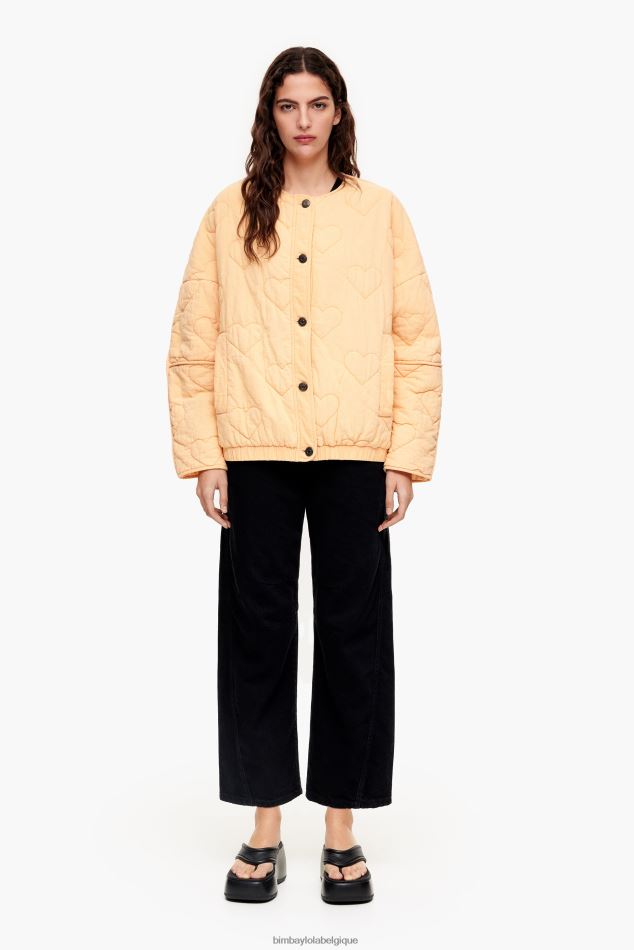 vêtements Bimba Y Lola veste matelassée à cœurs pêche HV4486489