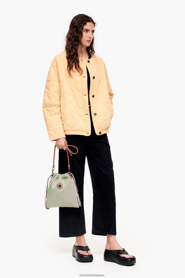 vêtements Bimba Y Lola veste matelassée à cœurs pêche HV4486489