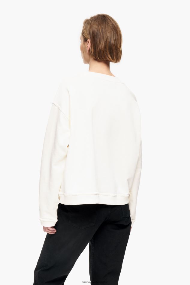 vêtements Bimba Y Lola sweat boxy logo banane Ivoire HV4486495