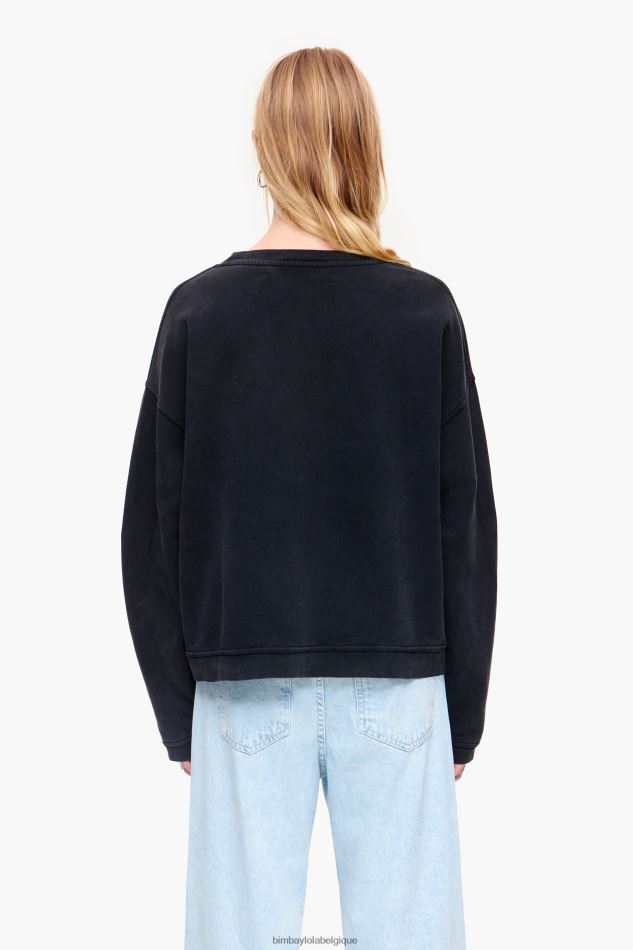 vêtements Bimba Y Lola sweat à logo carré noir HV4486497