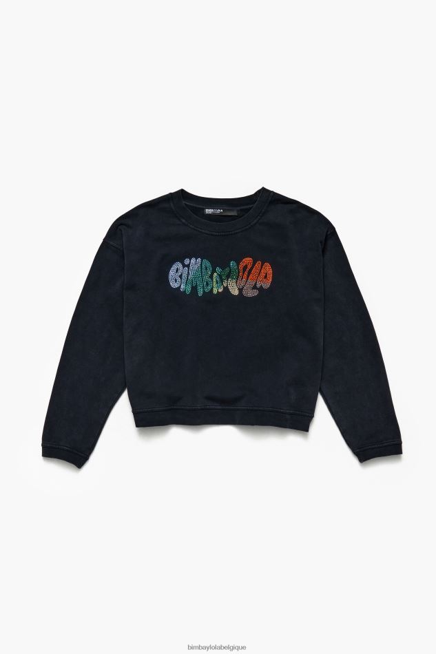 vêtements Bimba Y Lola sweat à logo carré noir HV4486497