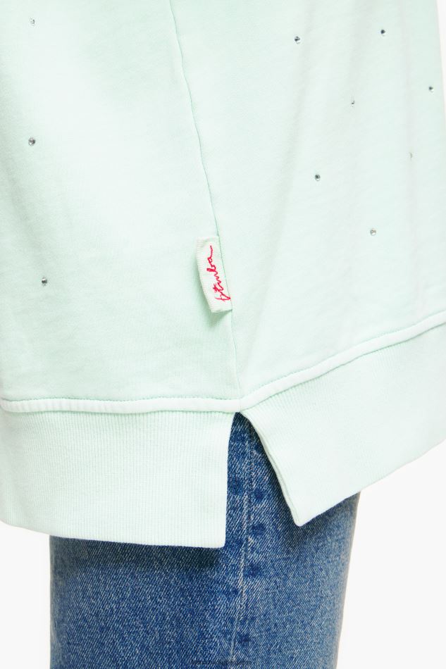 vêtements Bimba Y Lola sweat scintillant menthe HV4486501