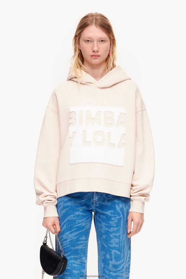 vêtements Bimba Y Lola sweat-shirt en coton Ivoire HV4486492