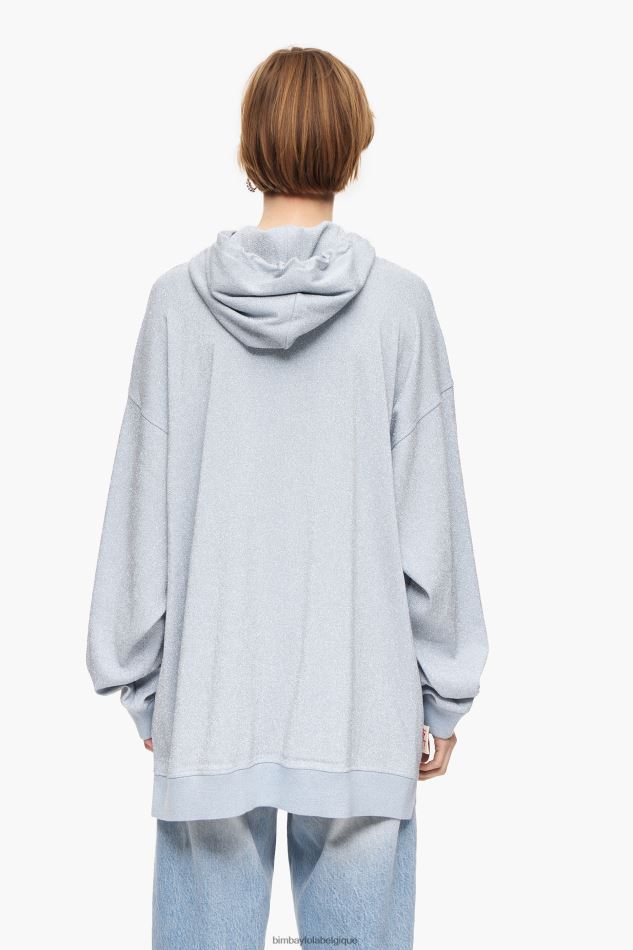 vêtements Bimba Y Lola sweat-shirt en coton bleu HV4486493