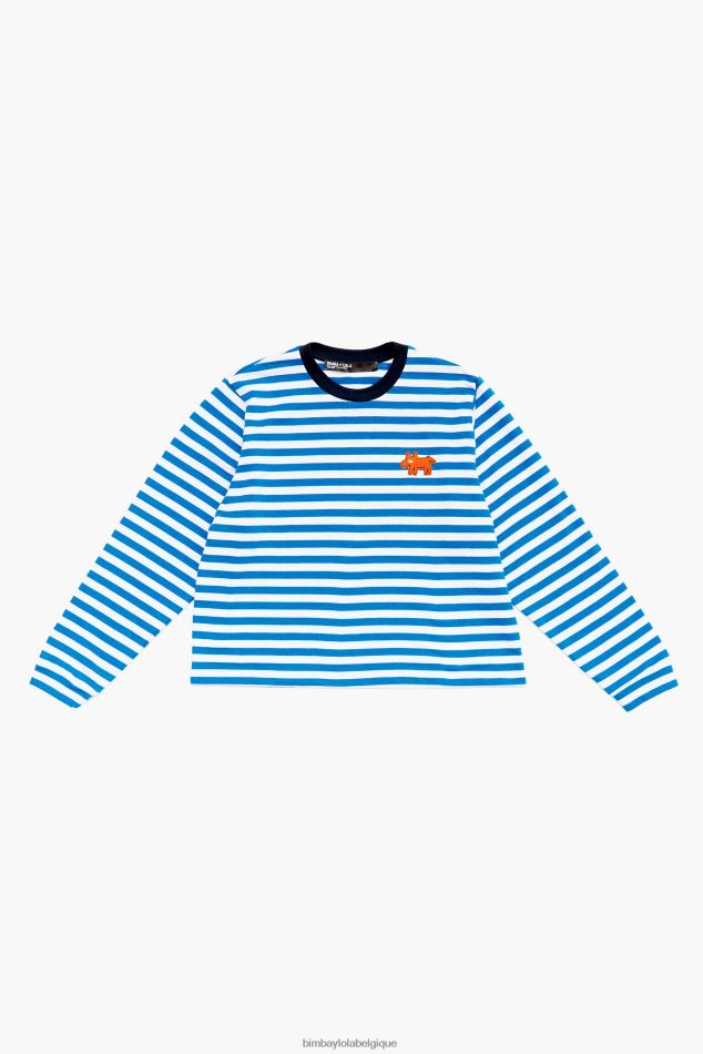 vêtements Bimba Y Lola T-shirt à rayures bleu HV4486253