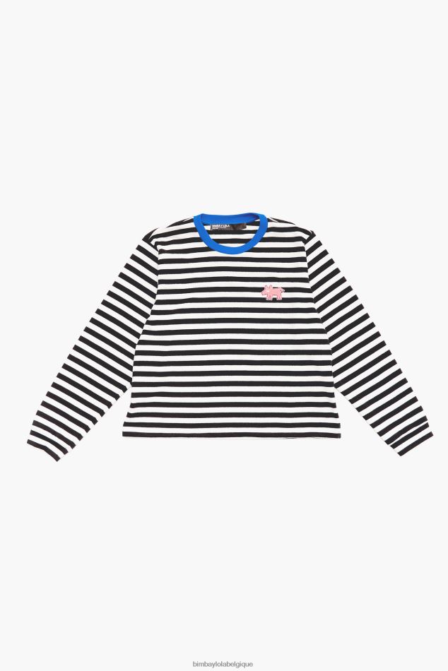 vêtements Bimba Y Lola T-shirt à rayures noir HV4486251