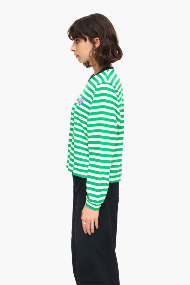 vêtements Bimba Y Lola T-shirt à rayures vert HV4486255