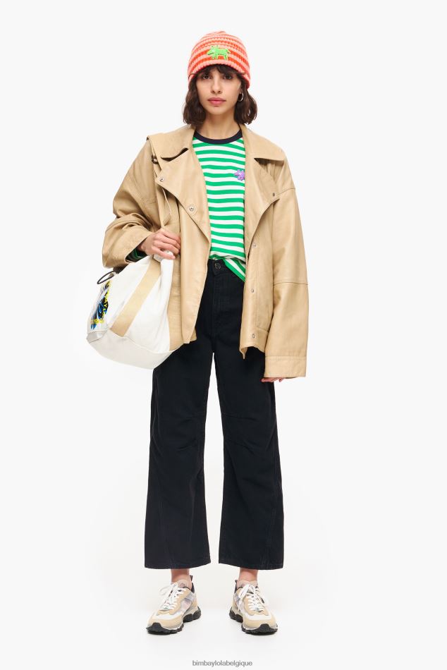 vêtements Bimba Y Lola T-shirt à rayures vert HV4486255