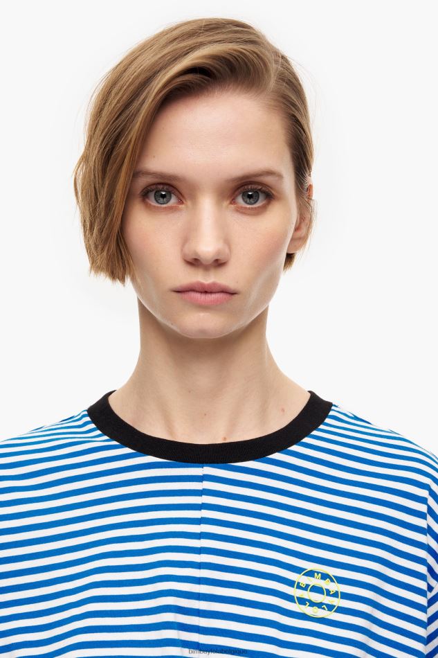 vêtements Bimba Y Lola t-shirt boxy à nœud Bleu et blanc HV4486322