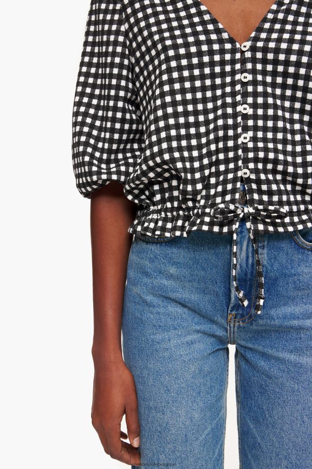 vêtements Bimba Y Lola t-shirt à carreaux noir HV4486290