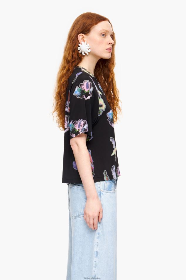 vêtements Bimba Y Lola t-shirt corail foncé gris HV4486266