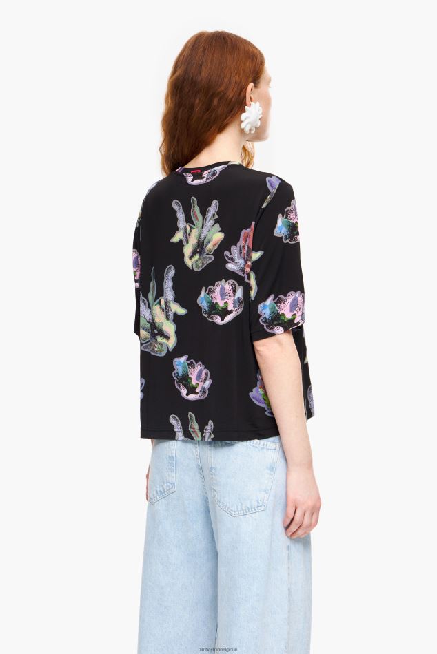 vêtements Bimba Y Lola t-shirt corail foncé gris HV4486266