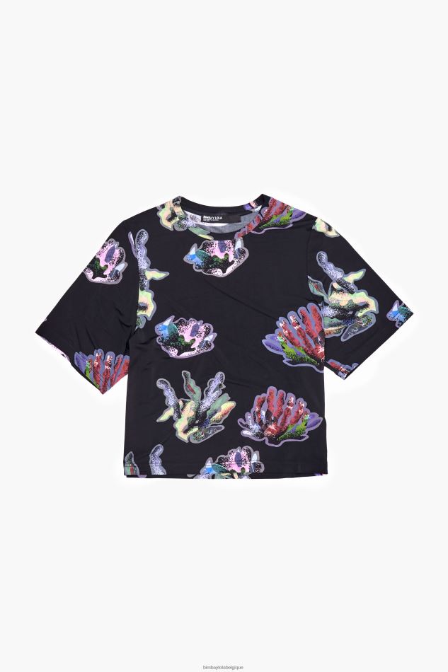 vêtements Bimba Y Lola t-shirt corail foncé gris HV4486266