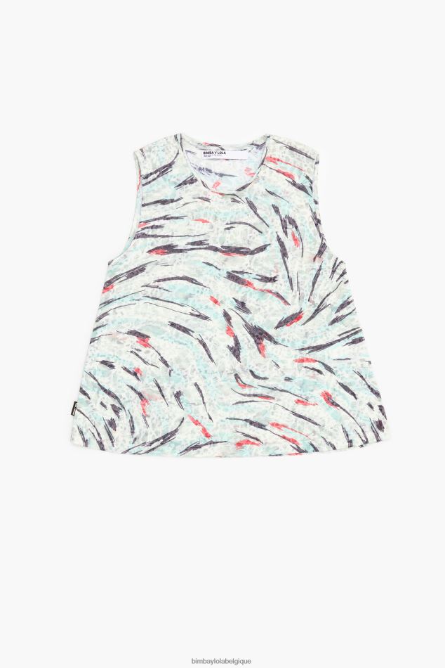 vêtements Bimba Y Lola t-shirt coupe trapèze à imprimé aile de papillon menthe HV4486305