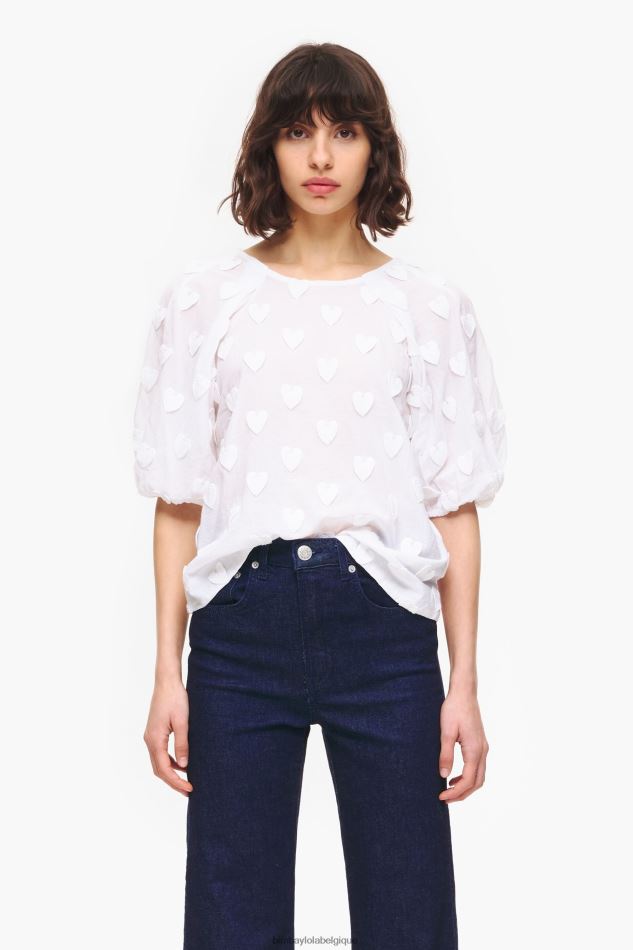 vêtements Bimba Y Lola t-shirt à double tissu blanc HV4486285