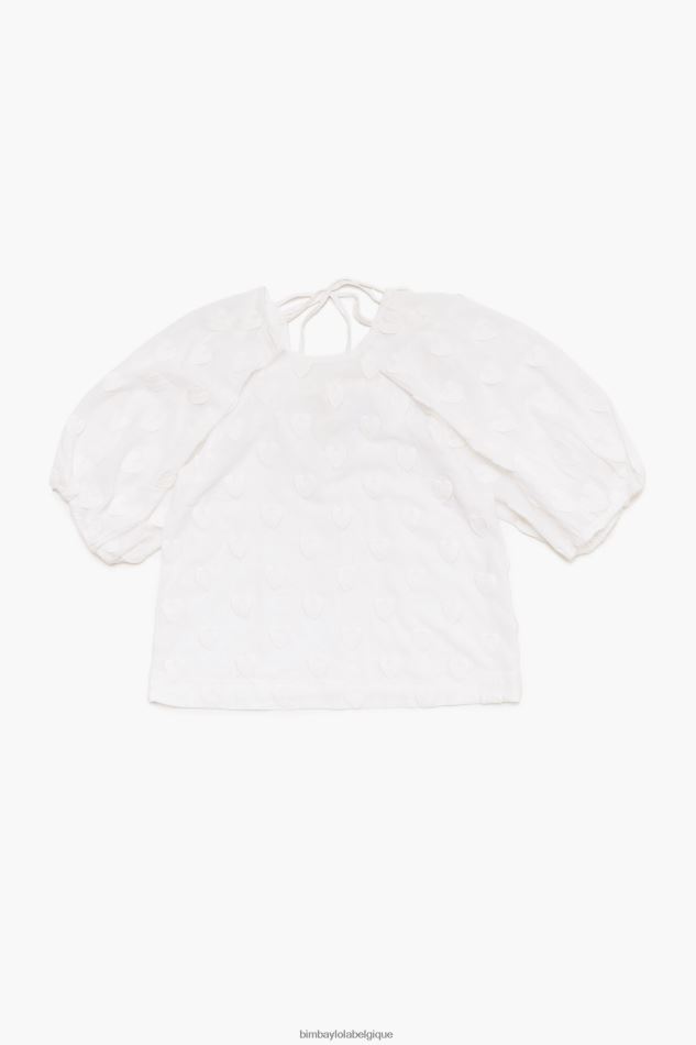 vêtements Bimba Y Lola t-shirt à double tissu blanc HV4486285
