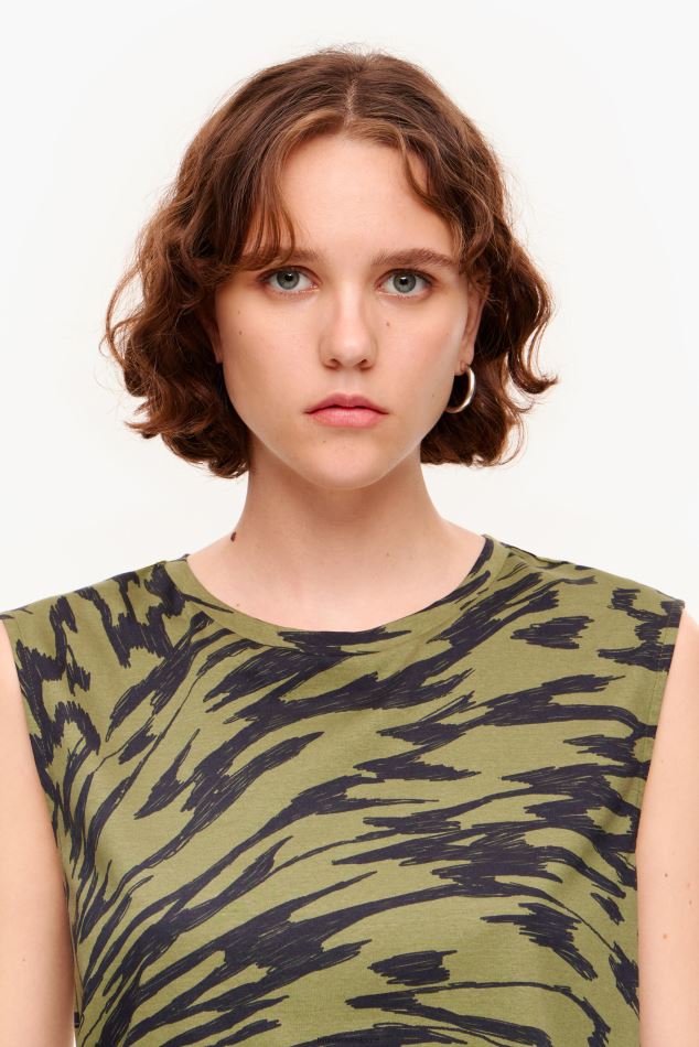 vêtements Bimba Y Lola t-shirt en coton imprimé ailes de papillon kaki HV4486298