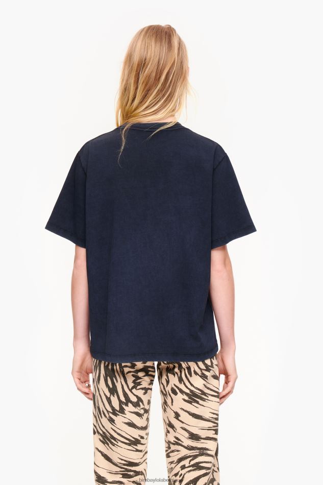 vêtements Bimba Y Lola t-shirt en coton à logo noir HV4486261