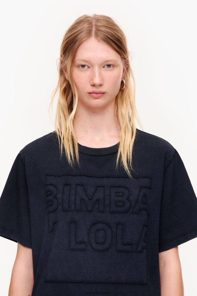 vêtements Bimba Y Lola t-shirt en coton à logo noir HV4486261