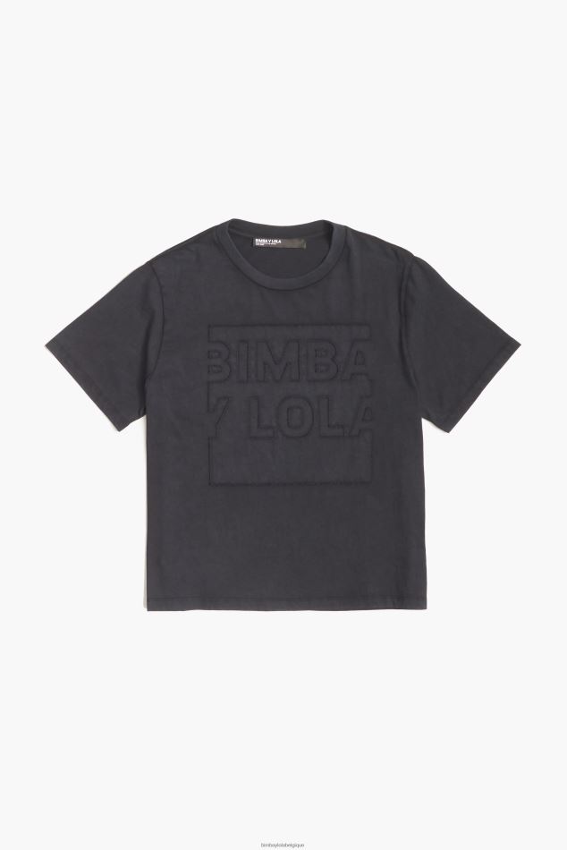 vêtements Bimba Y Lola t-shirt en coton à logo noir HV4486261