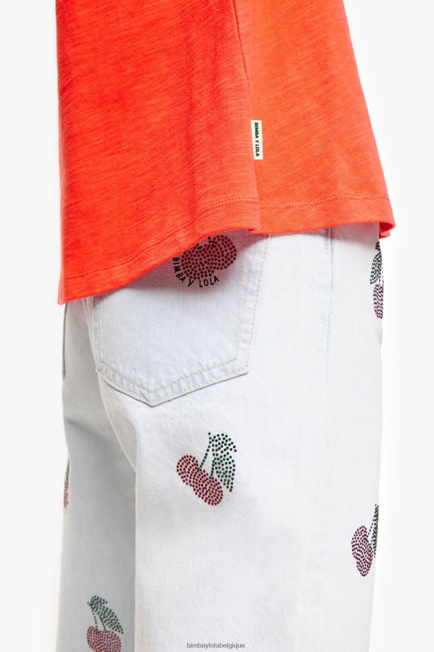 vêtements Bimba Y Lola t-shirt en cotton corail HV4486295