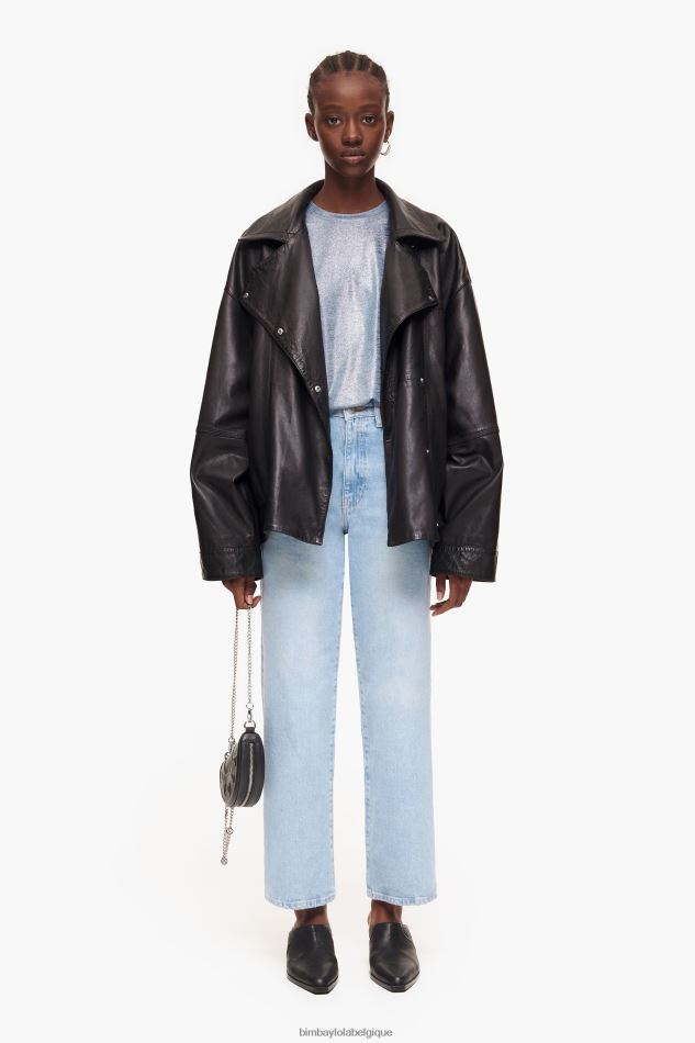 vêtements Bimba Y Lola t-shirt fleuret bleu fluide HV4486306