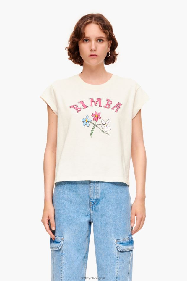 vêtements Bimba Y Lola t-shirt à fleurs écru HV4486275