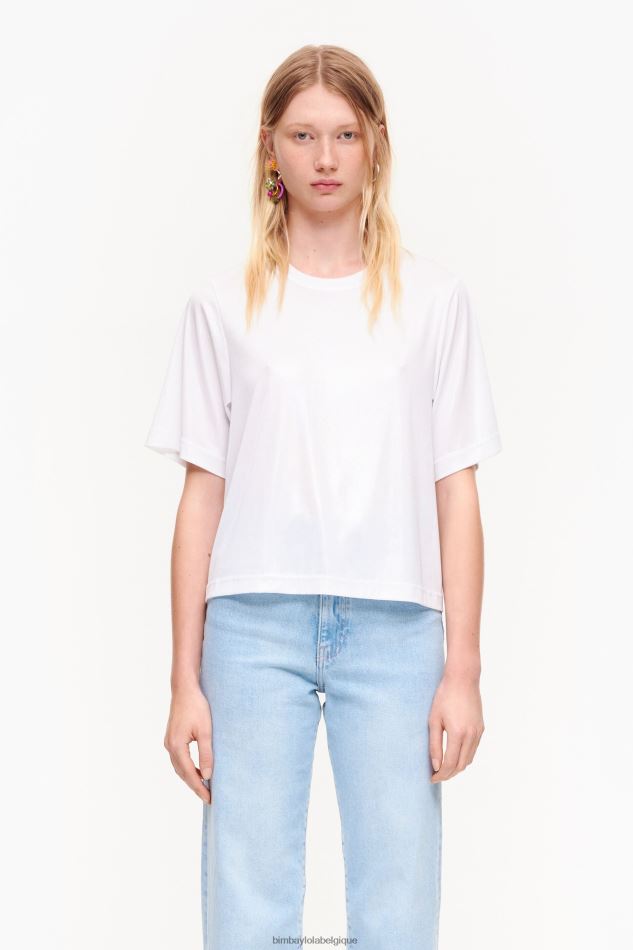 vêtements Bimba Y Lola t-shirt fluide court blanc HV4486310