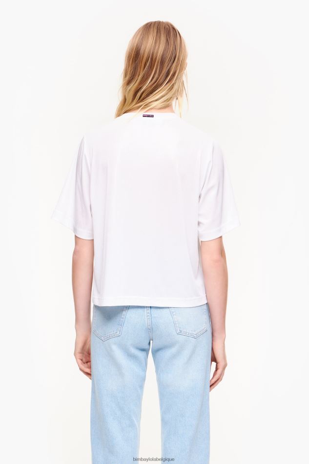 vêtements Bimba Y Lola t-shirt fluide court blanc HV4486310