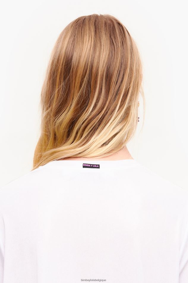 vêtements Bimba Y Lola t-shirt fluide court blanc HV4486310