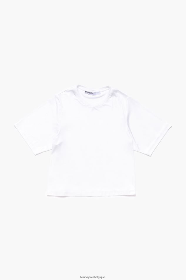 vêtements Bimba Y Lola t-shirt fluide court blanc HV4486310