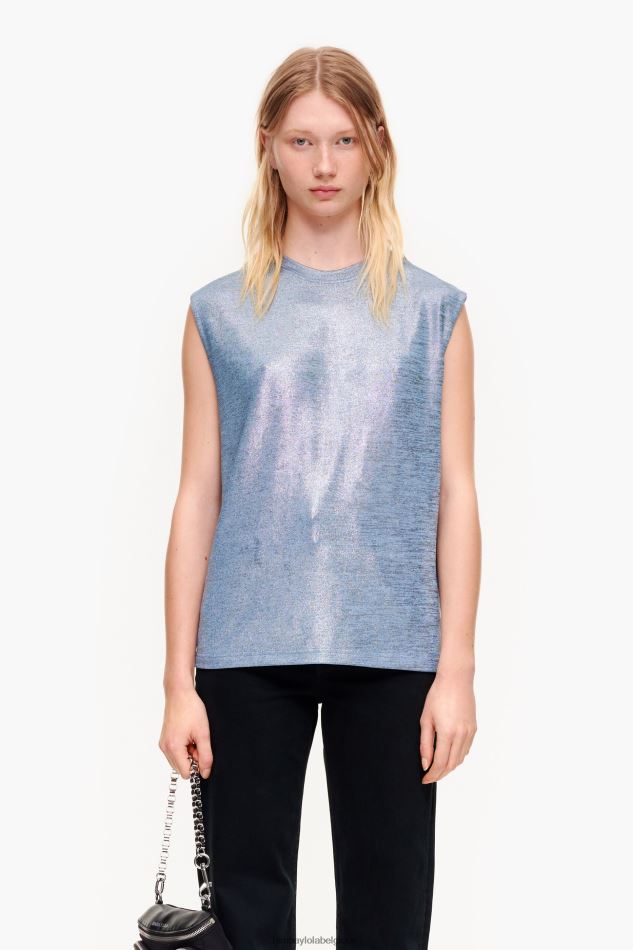 vêtements Bimba Y Lola t-shirt fluide court bleu HV4486309