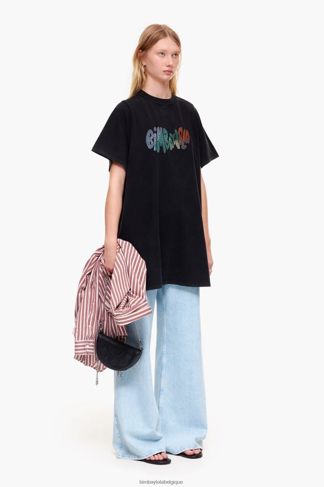 vêtements Bimba Y Lola t-shirt fluide à logo noir HV4486281