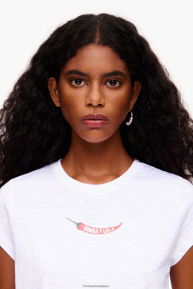 vêtements Bimba Y Lola t-shirt guindille blanc HV4486246