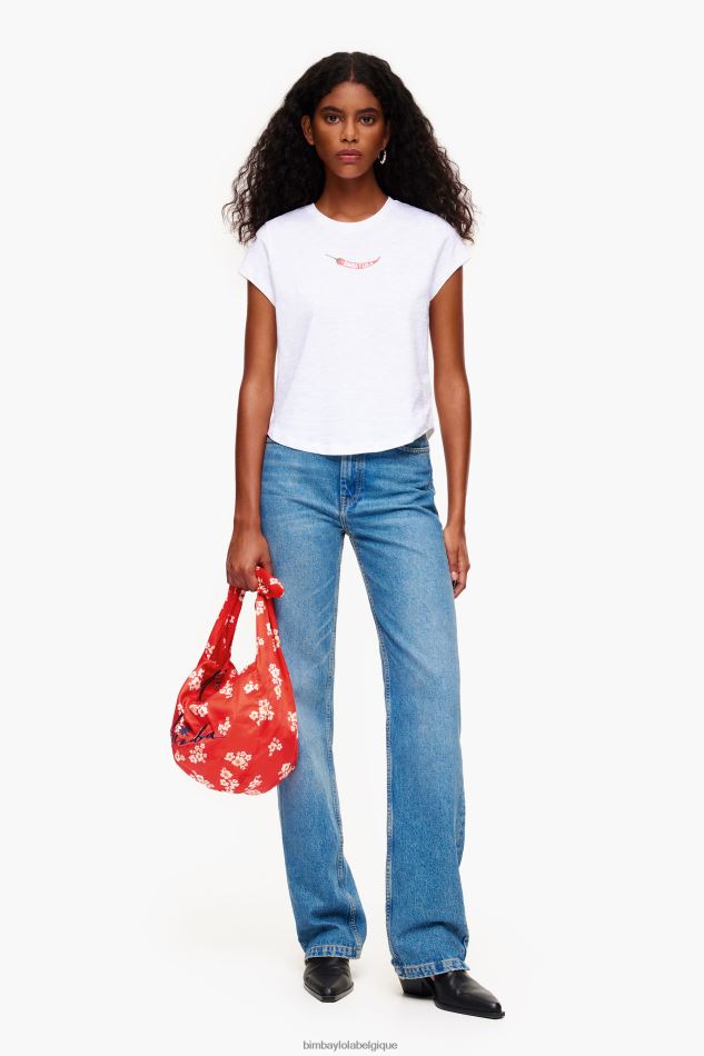 vêtements Bimba Y Lola t-shirt guindille blanc HV4486246